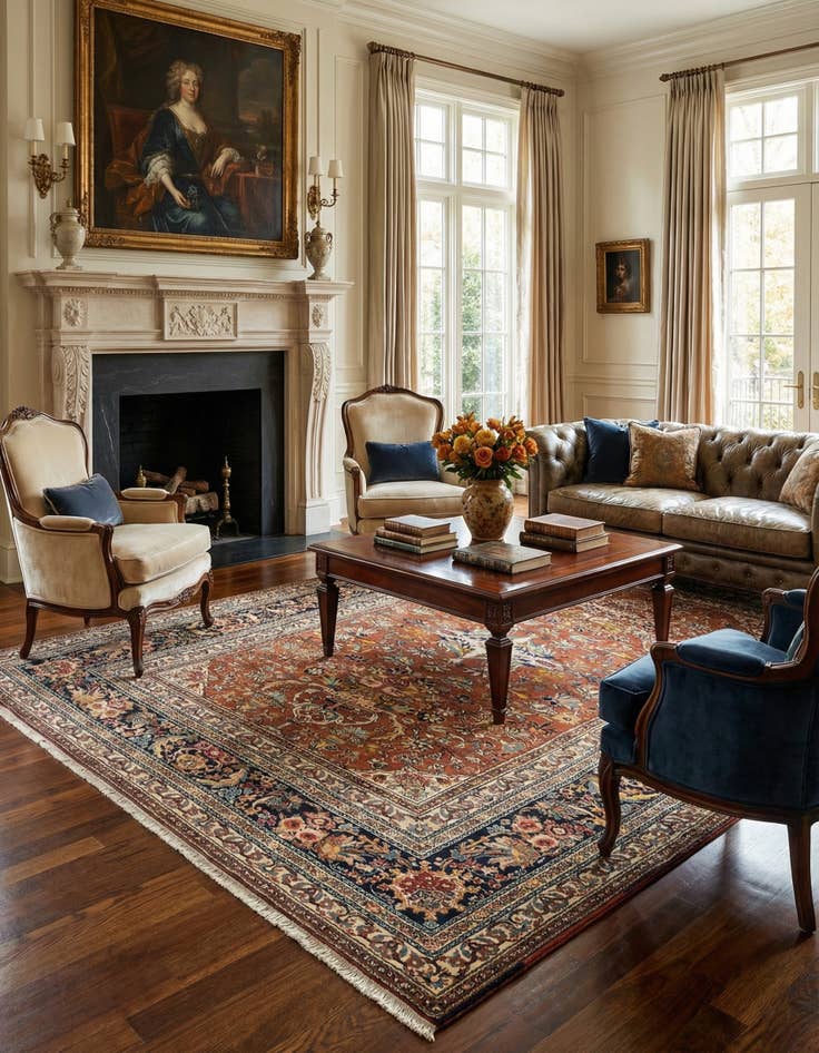 Detail image of 7' 11 x 11' 3 Tabriz Wool Rug