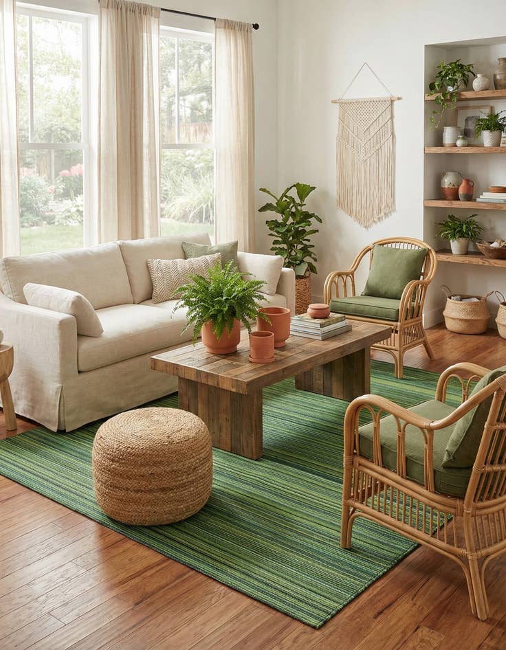 Detail image of  7' 10 x 10'  Washable Vista Breeze Indoor / Outdoor Rug