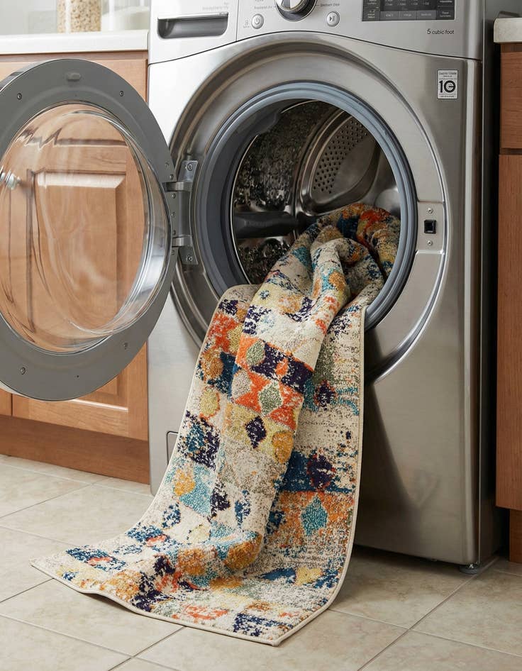 Detail image of  2' 7 x 12'  Washable Vivid Runner Rug