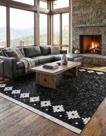 8' x 10' 1 Cowhide Stocks Rug