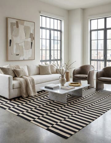 8' 2 x 11' 1 Hand Woven Kilim Modern Wool Rug
