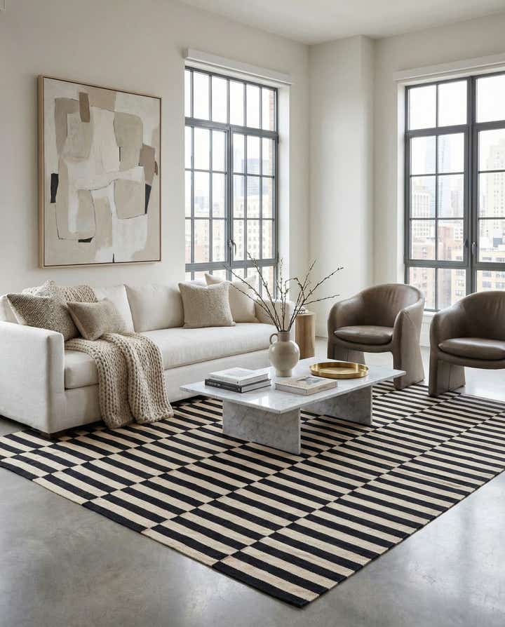 8' 2 x 11' 1 Hand Woven Kilim Modern Wool Rug