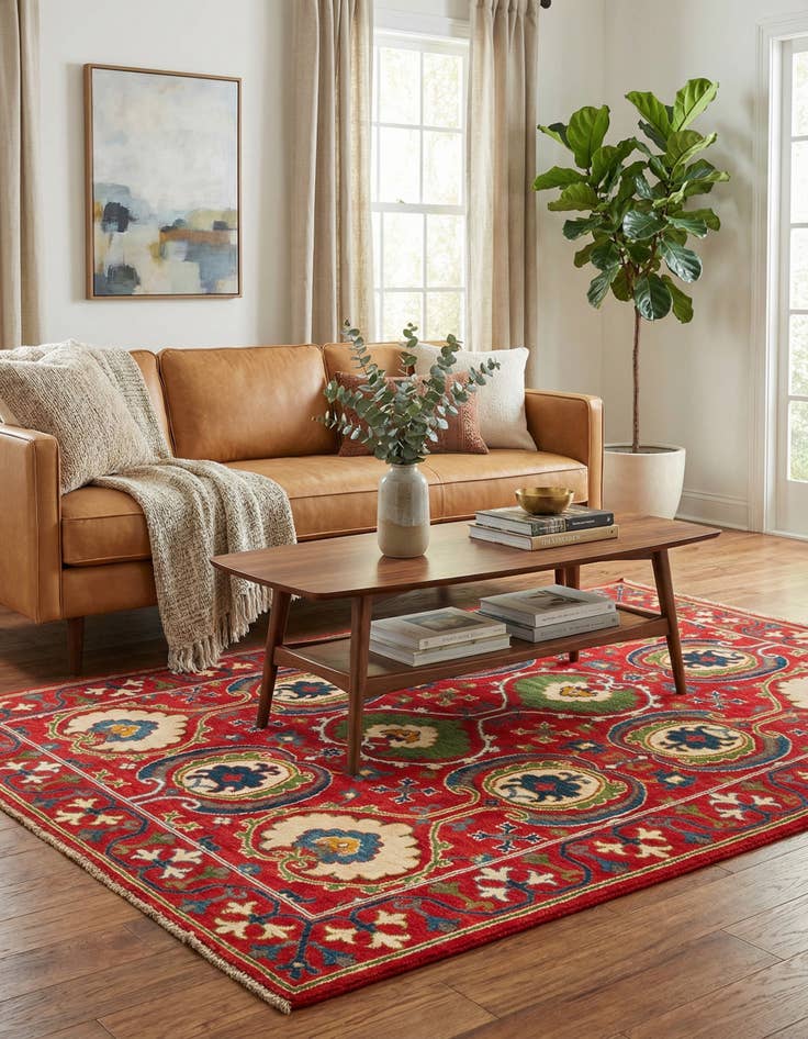 Detail image of 5' x 7'  Hand Knotted Kazak Rug