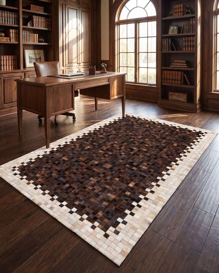 5' 1 x 8' 1 Cowhide Stocks Rug