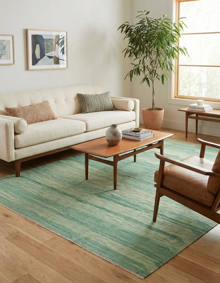 Detail image of 6' 9 x 9' 10  Hand Woven Kilim Modern Wool Rug