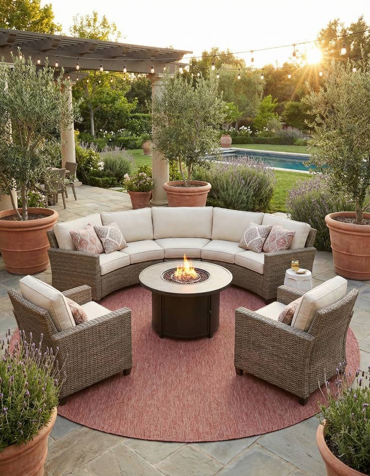 Detail image of  10' 8 x 10' 8  Washable Solid Indoor / Outdoor Round Rug