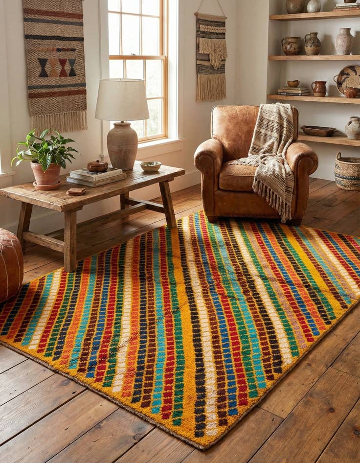 Detail image of  3' 10 x 5' 8  Hand Knotted Balouch Wool Rug