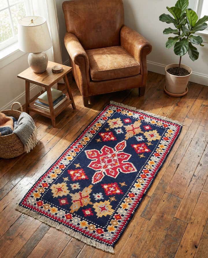 2' 2 x 4' 3 Hand Knotted Moroccan Wool Runner Rug