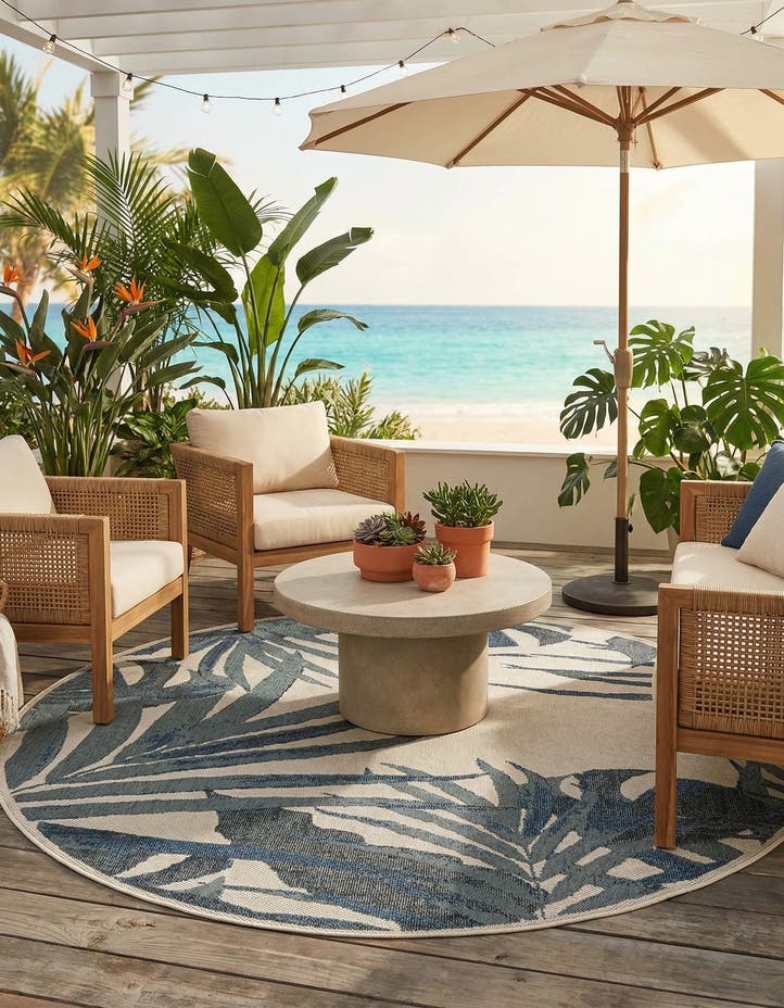 7' 10 x 7' 10 Easy-Clean Baja Indoor / Outdoor R...
