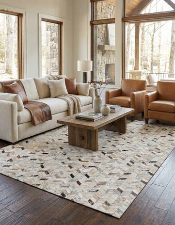 5' 4 x 7' 6 Cowhide Stocks Rug