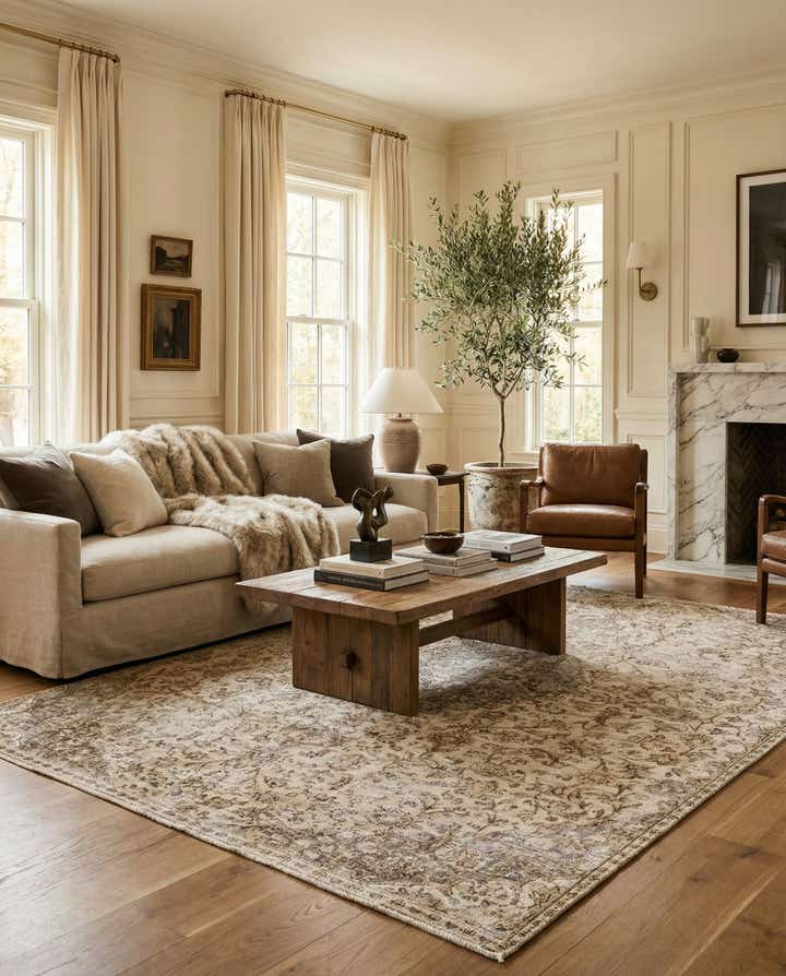 6' 7 x 9' 6 Hand Knotted Ultra Vintage Persian Wool Rug