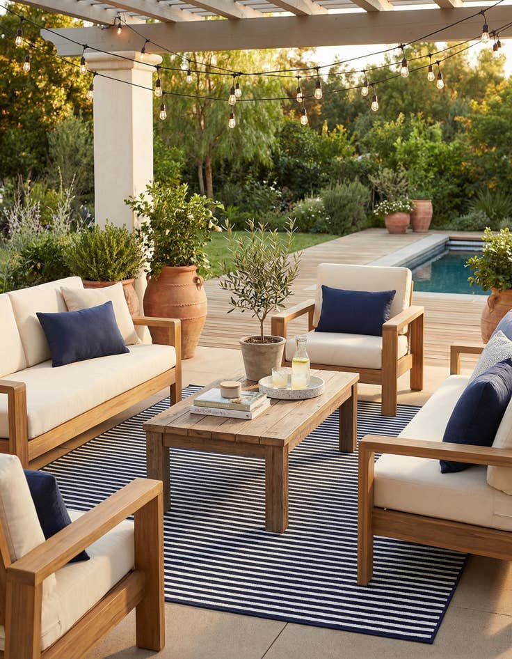 Detail image of  7' 10 x 10'  Washable Sabrina Soto Indoor / Outdoor Rug