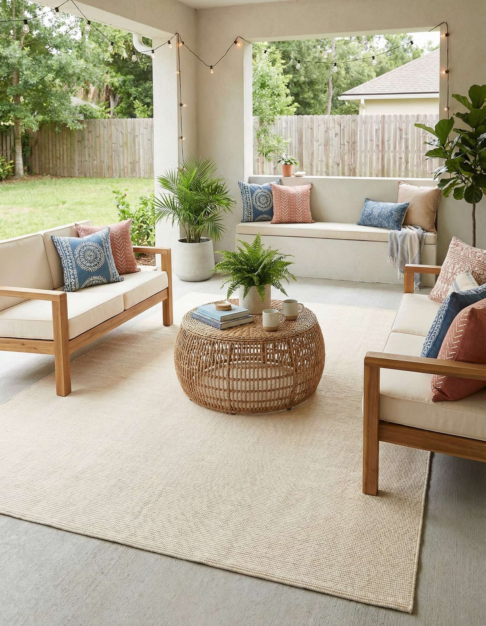 9' x 12' Easy-Clean Jill Zarin Palm Springs Indoor / Outdoor Rug