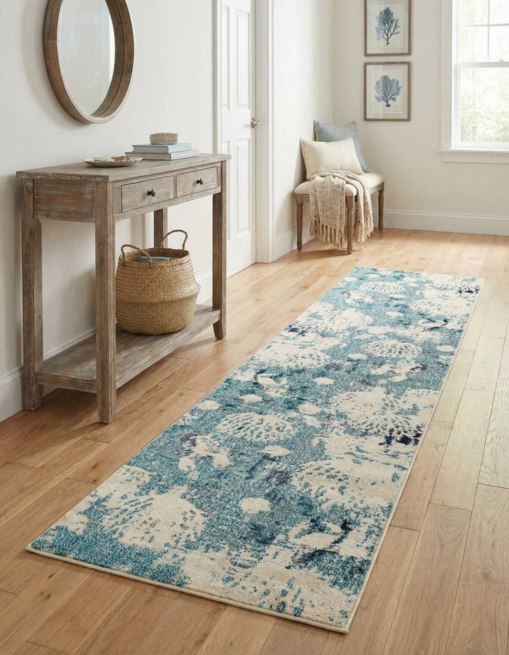 Detail image of 2' 7 x 12'  Washable Capri Runner Rug
