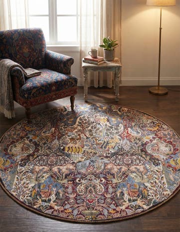 Washable Timeless Round Rug