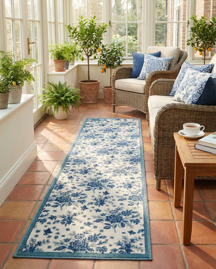 Detail image of 2' x 8' Blossom Runner Rug