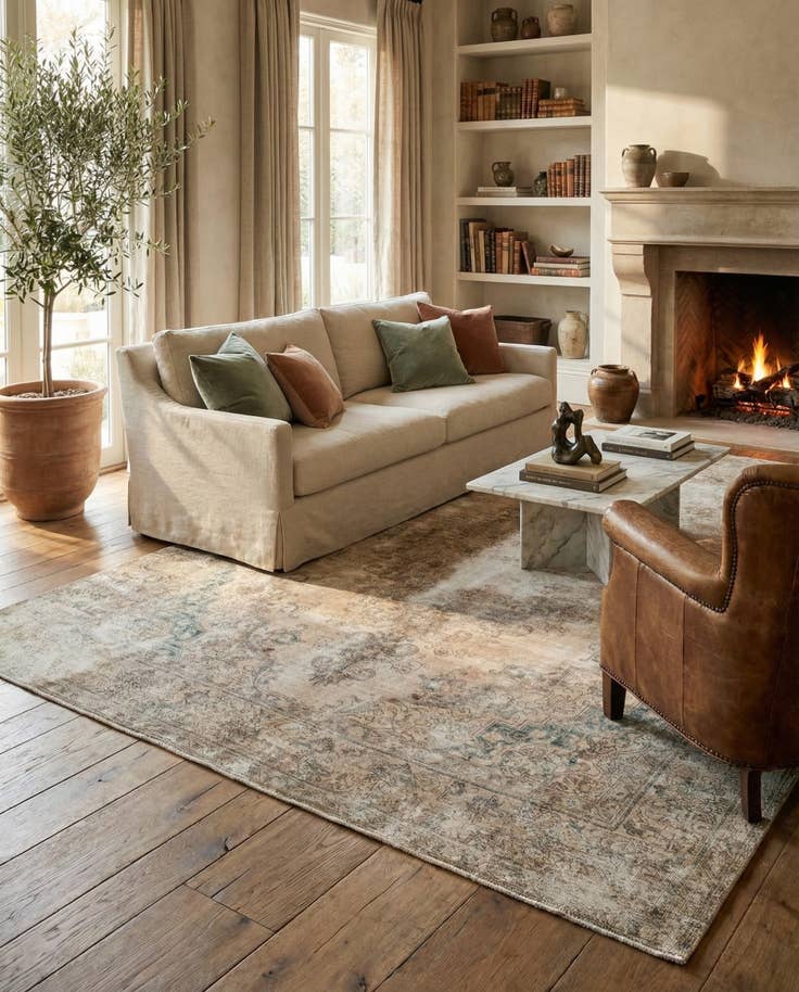 Detail image of 9' 9 x 12' 10 Hand Knotted Ultra Vintage Persian Wool Rug