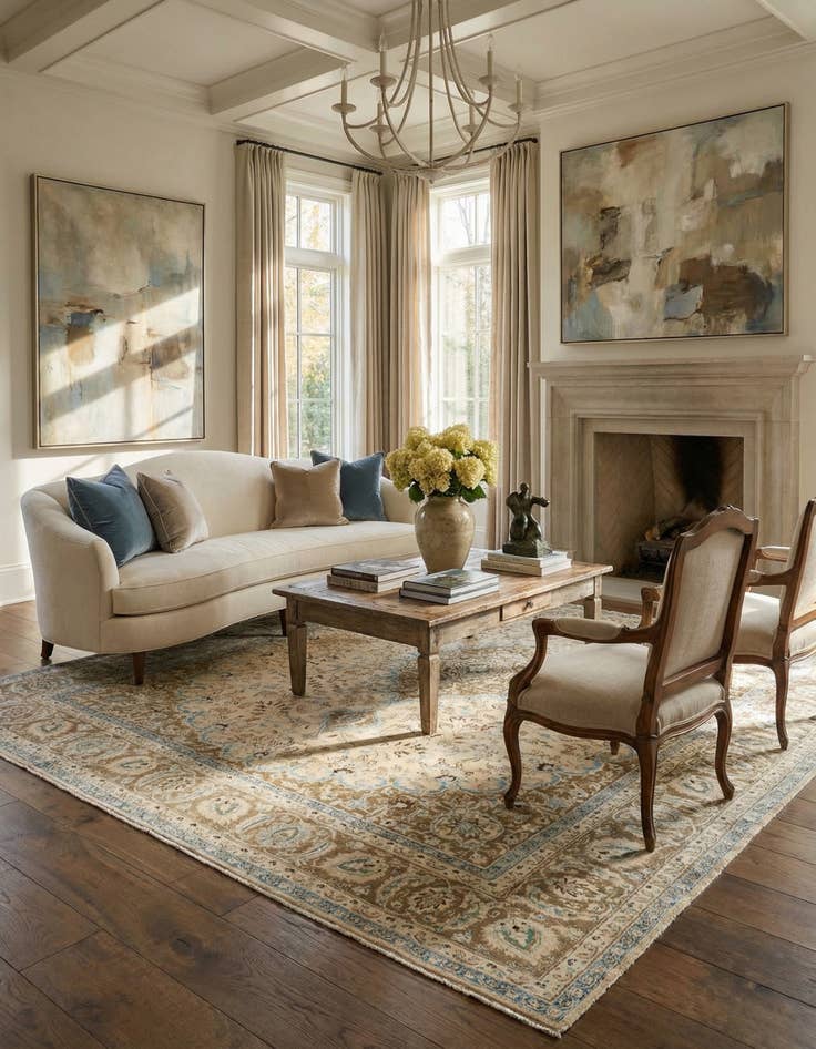 Detail image of  9' 6 x 12' 4  Hand Knotted Ultra Vintage Persian Wool Rug