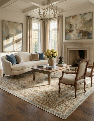 9' 6 x 12' 4 Hand Knotted Ultra Vintage Persian Wool Rug