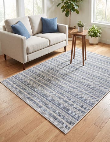 4' x 6' Easy-Clean Ribbon Indoor / Outdoor Rug