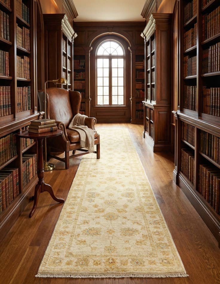 Detail image of 1' 11 x 12' Kaizar Wool Runner Rug