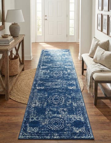 Navy Blue Dover Runner Rug