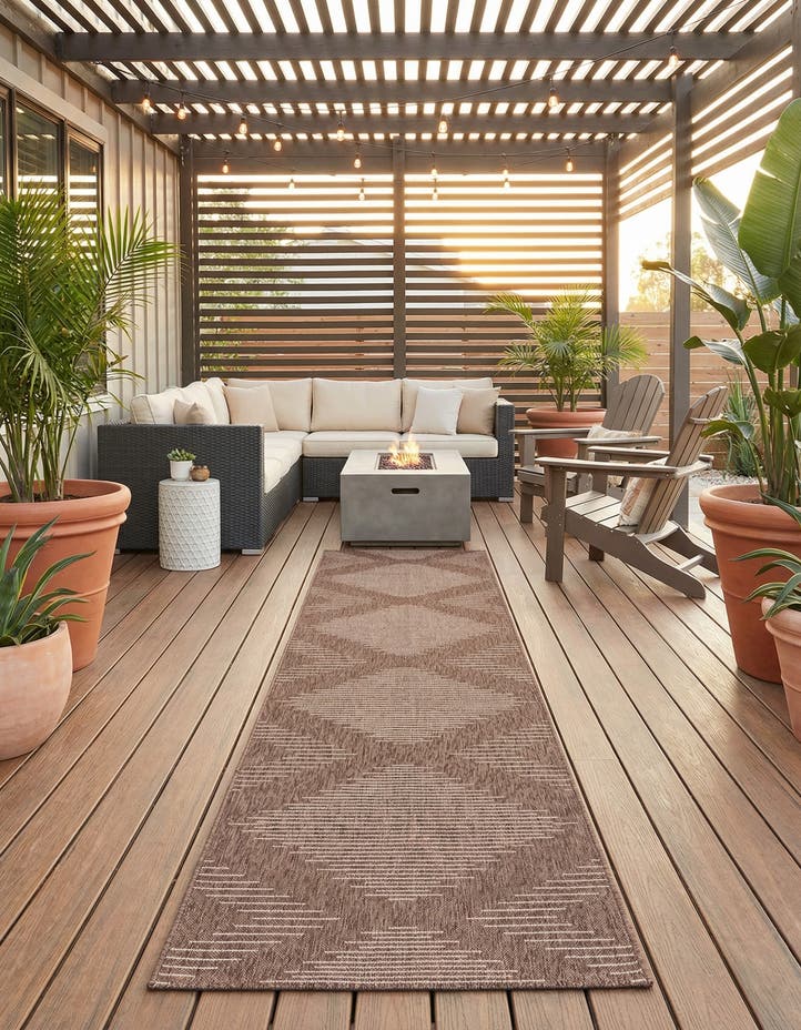 3' 3 x 14' Easy-Clean Modern Indoor / Outdoor...