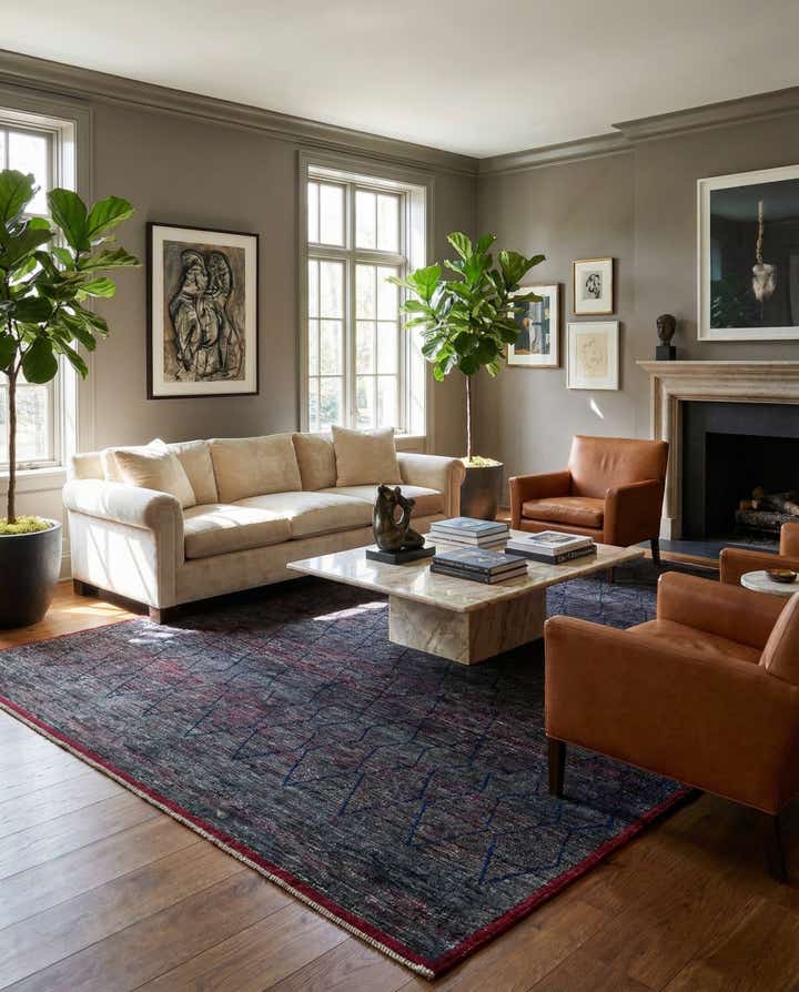 10' 4 x 14' 4 Hand Knotted Moroccan Wool Rug