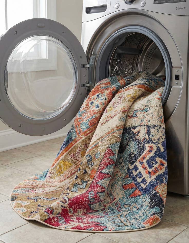 Detail image of 8' x 8'  Washable Alta Round Rug