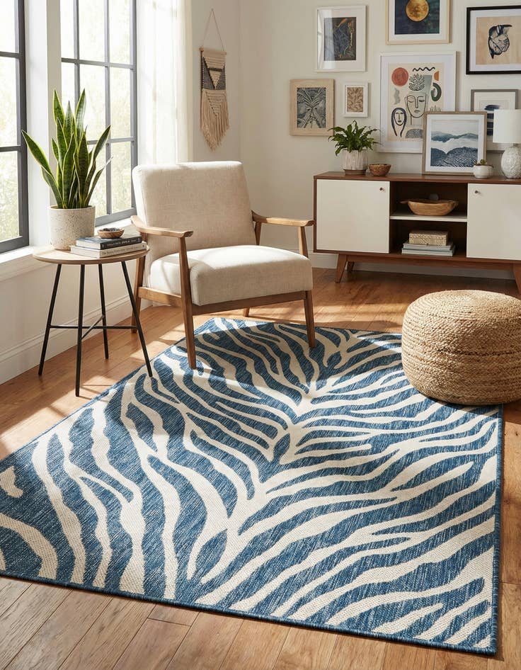 Detail image of 4' x 6'  Washable Safari Indoor / Outdoor Rug