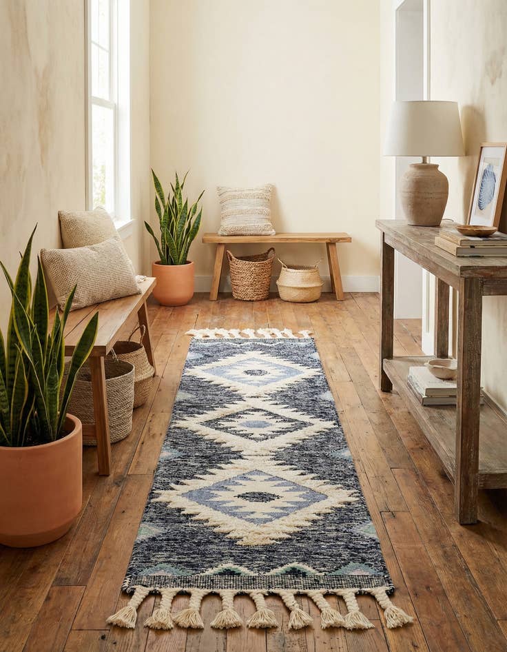 Detail image of  2' 2 x 8' 2  Hand Woven Arizona Wool Runner Rug