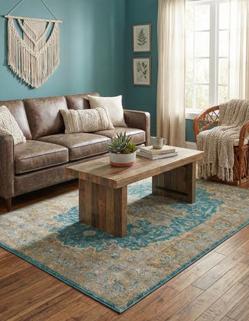 Teal Aria Rug