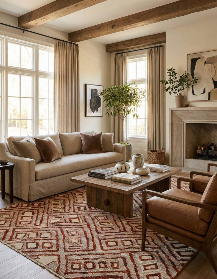 Detail image of 8' x 10' 2  Hand Knotted Darya Wool Rug