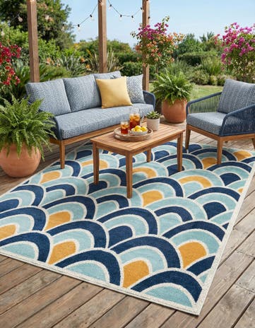9' x 12' Easy-Clean Belize Indoor / Outdoor Rug