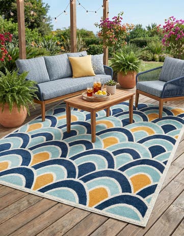 9' x 12' Easy-Clean Belize Indoor / Outdoor Rug