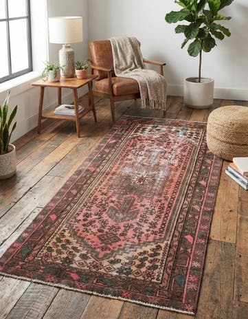 3' 3 x 6' Hand Knotted Ultra Vintage Persian Wool Rug