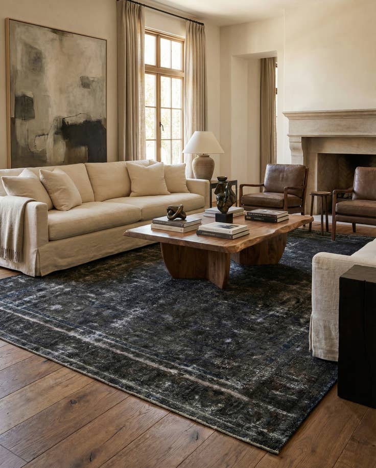 Detail image of 9' 3 x 12' 9 Hand Knotted Ultra Vintage Persian Wool Rug