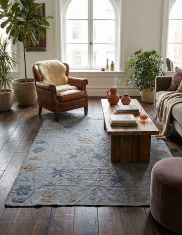 4' 10 x 6' 5 Hand Woven Kilim Suzani Wool Rug