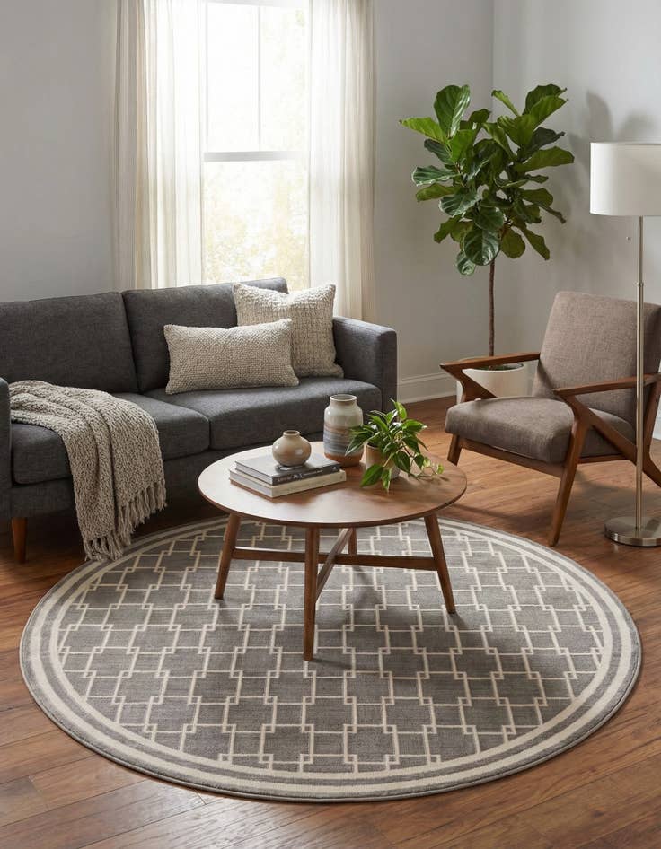 Detail image of Jill Zarin 5' x 5' Metropolitan Uptown Round Rug