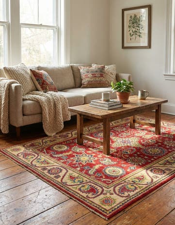 4' x 5' 9 Hand Knotted Kazak Rug