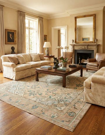9' 8 x 12' 3 Hand Knotted Ultra Vintage Persian Wool Rug