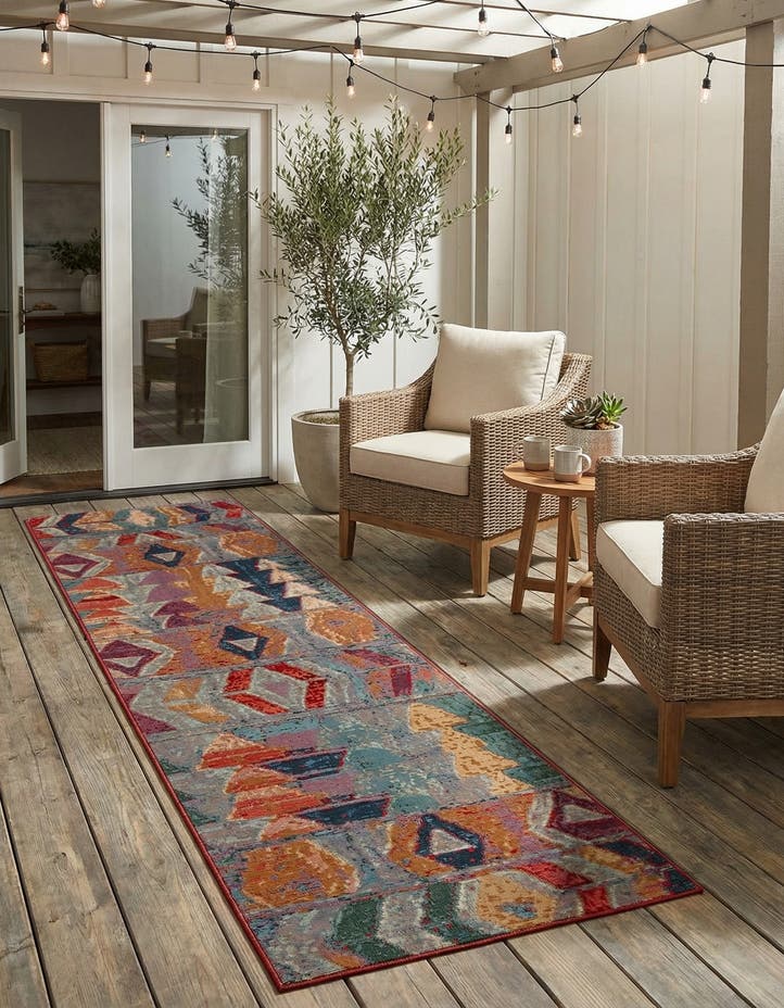 2' 7 x 11' Easy-Clean Modern Indoor / Outdoor...