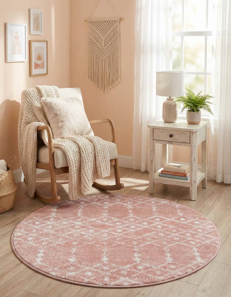 Detail image of  3' x 3' Paxon Trellis Round Rug