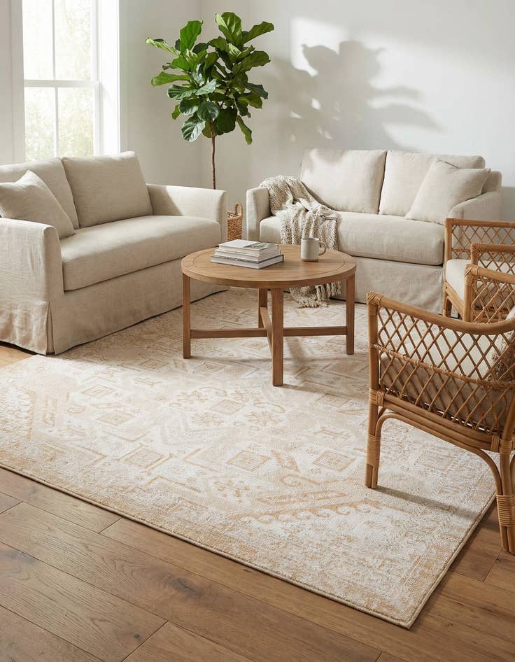 Detail image of 7' 10 x 11' Easy-Clean Aztec Indoor / Outdoor Rug