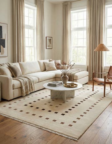 6' 7 x 10' Hand Knotted Darya Wool Rug
