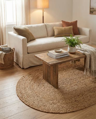  3' 3 x 5' 1  Hand Braided Jute Oval Rug