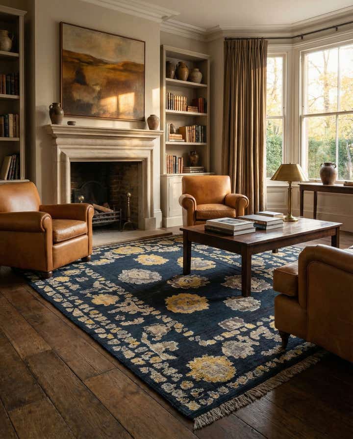 8' x 10' 2 Hand Knotted Oushak Wool Rug