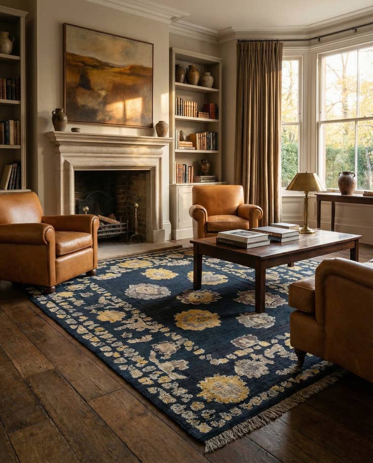 Detail image of 8' x 10' 2 Hand Knotted Oushak Wool Rug