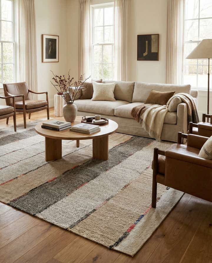 7' x 9' 4 Hand Woven Darya Wool Rug