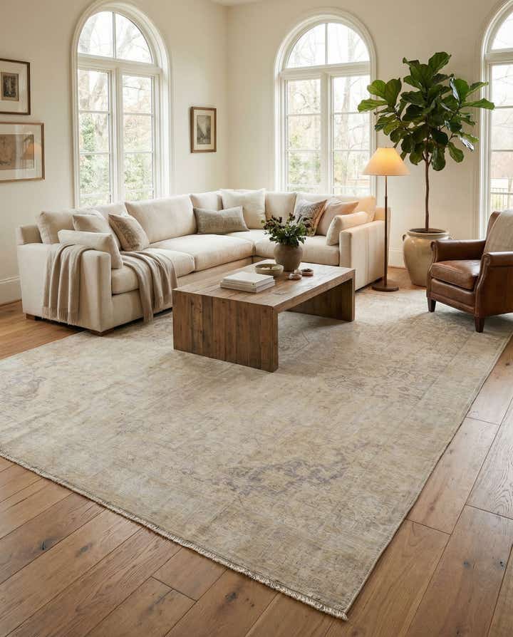 9' 4 x 12' 5 Hand Knotted Ultra Vintage Persian Wool Rug